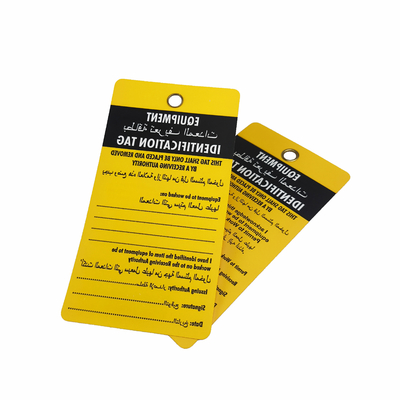 Custom Design Logo Plastic Tag PVC Rectangle Waterproof Warning Sign Lockout Tag