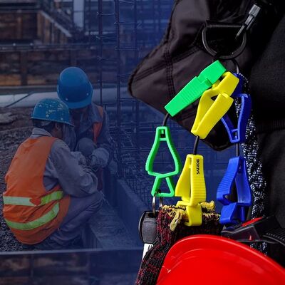 Wholesale  Custom Logo Glove Holder Colorful Portable Safety Plastic Glove Clip for Safety Work Gloves
