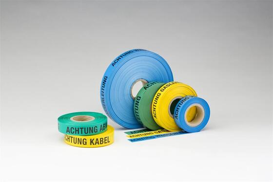 Custom Printed Logo Warning Tape Blue Color PE Coded Durable Non-Detectable Underground Warning Tape for Construction Safety and Utility Marking
