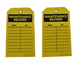 Polyester Maintenance Record Plastic Safety Tag Accident Prevention