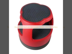 Ronde trapstoel met terugtrekbare rollers - niet-glijdend oppervlak