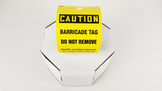 Aanpasbare plastic veiligheidslabel met duurzaamheid en kwaliteitsborging