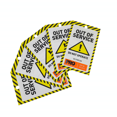 Gepersonaliseerd logo Plastic Safety Tag voor aangepast ontwerp en verkoop van producten