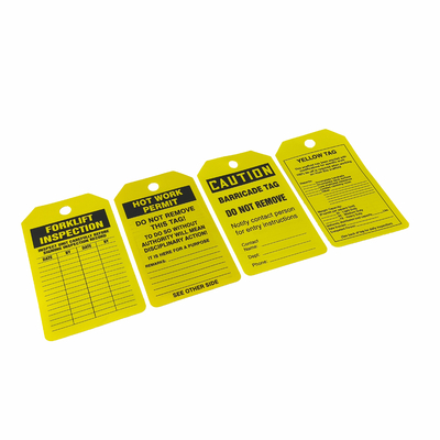 Gepersonaliseerde plastic veiligheidslabel met duurzaam waterdicht ontwerp en logo
