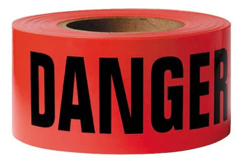 Op maat gedrukte barricade PE waarschuwingsband niet-aansluitend rood rollen plastic barricade tape