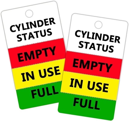 Plastic Tag Waterdicht Duurzaam Glanzend Veiligheids Tag Gedrukt Logo Cylinder Tag