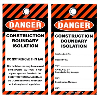 Plastic Tag Polyester Dubbelzijdig Plastic Safety Tag