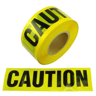 Plastic Barrier Tape Custom Printed Logo Yellow Caution Tape PE Waterdicht Niet-Adhesif Tape voor waarschuwing