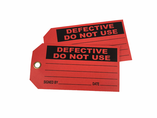 Uit gebruik Rood rechthoekige binnenshuis 5-3/4 * 3 inch Die Cutting Tag