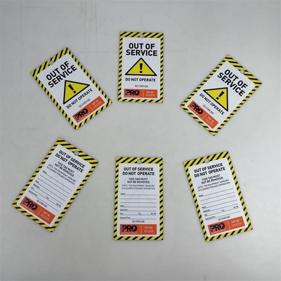 Plastic tag dubbelzijdig drukwerk PVC waterdicht duurzaam label voor industrieel gebruik