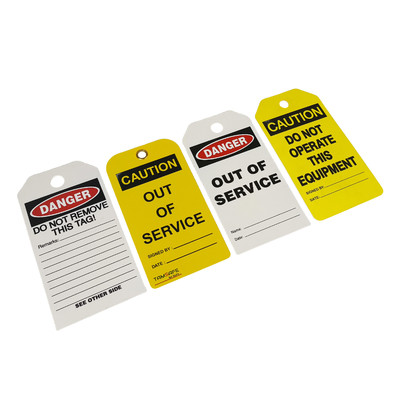 Beveiligingswaarschuwingslabel PVC Duurzaam afsluitingsbord Beveiligingslabel Rechthoekig label
