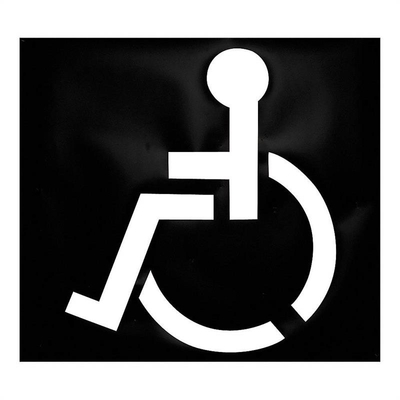Op Maat Bedrukte Rolstoel Sjabloon PVC Sjabloon Zwart Handicap Verf Sjablonen