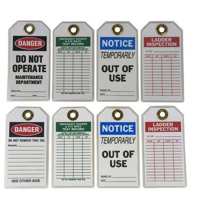 Aanpassen Lamineren Waterdicht Plastic Lockout Tagout Gevaar Tag