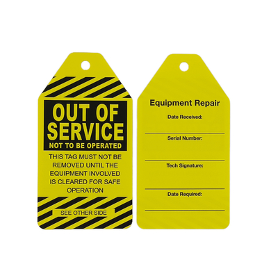 Plastic Safety Lockout Tagout Tags Aanpassen Waterdicht Tag