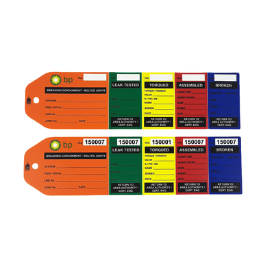 Op Maat Bedrukte Logo Flens Tag PVC Duurzaam Waterdicht Plastic Veiligheidstag