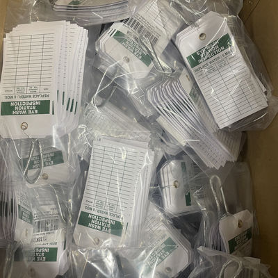 PVC Plastic Safety Tag with 5-3/4*3inch Size 3/8inch Mounting Hole and 12 Colors