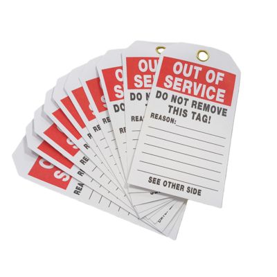 Aangepaste bedrukking logo Buiten Dienst Tag PVC Waterdichte Duurzame Plastic Tag