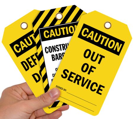 Custom Printed Logo Plastic Safety Tag met 3-1/8*5-5/8 inch Grootte en 50LB Loading Test