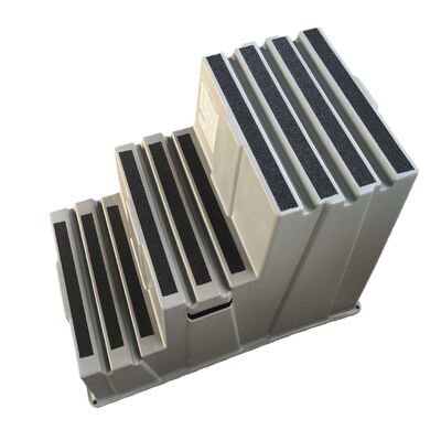 Duurzame stapelkruk met een draagvermogen van 225 kg, gemaakt van milieuvriendelijk HDPE en voorzien van een antislip ontwerp