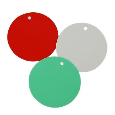 Op Maat Bedrukte Logo Gekleurde PVC Cirkelvormige Waterdichte Labels Plastic Ronde Labels