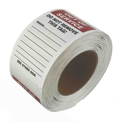 Op maat gemaakte Vinyl Safety Tag Waterdicht Traanbestendige UV-bestendige Snelle reactie voor veiligheidsproducten