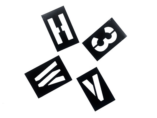 PVC-stensil zwart nummer en letter stensil voor het schilderen kunststof stensil