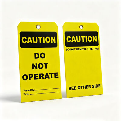 Waterdicht Custom Printed Logo Tear Resistant Hang Tag Plastic Tag voor industriële veiligheid