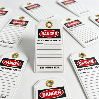 Tear Resistant Laminated Inspection Tags - Loto Tags Lockout Tagout Danger Tag for Harsh Environments