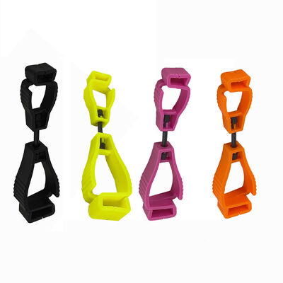 Op maat gemaakte plastic handschoenenclip Veiligheidsvergrendeling Meerkleurige plastic handschoenenclip