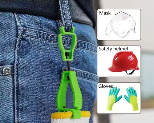 Custom Plastic Glove Clip Safety Interlock Multi-Color Plastic Glove Clip