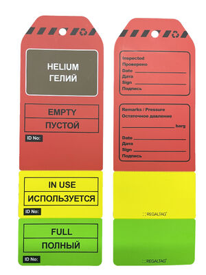 Custom Plastic Safety Tag Flange Tag Heavy Duty Waterproof Vinyl Tags met versterkt gat en nylon kabelbanden voor industrieel en buiten