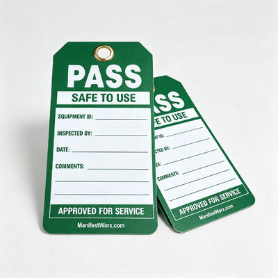Aanpasbaar waterdicht scheurbestendig PVC veiligheidswaarschuwingstags plastic veiligheidstags lockout gevaarsbord