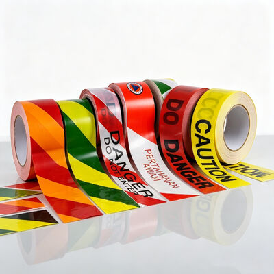 Manufacturer Customized Color Waterproof  Single Sided PVC Warning Tape
