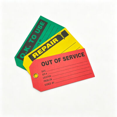 Waterdicht PVC Apparatuur Status LOTO Veiligheidslabel, Machine Onderhoud Waarschuwingslabel voor Lockout Tagout