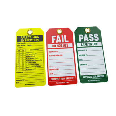 Waterdicht PVC Apparatuur Status LOTO Veiligheidslabel, Machine Onderhoud Waarschuwingslabel voor Lockout Tagout