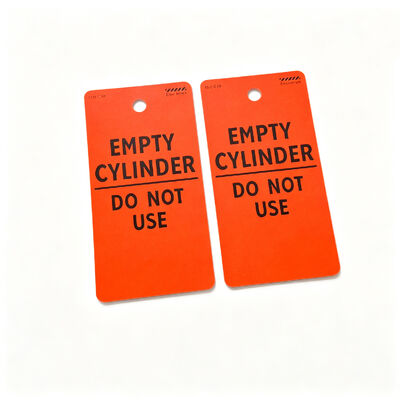 Custom waterdicht PVC lege cilinder Gebruik geen LOTO veiligheidslabel, waarschuwingslabel voor gascilinderapparatuur voor lock-out-label